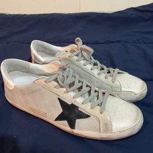 Men’s Super-Star sneakers in leather with mesh insert